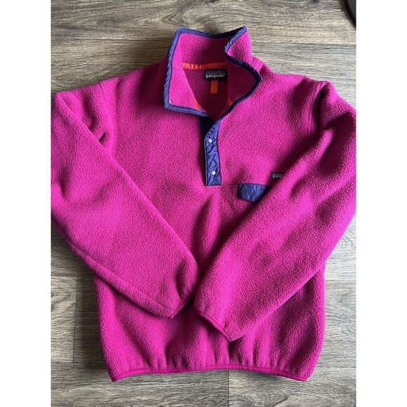 Patagonia Sweaters - Vintage Patagonia Synchilla Snap T Fleece Jacket Pullover Purple Fuchsia Small